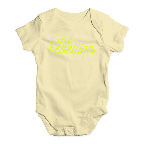 But First Rebellion Baby Unisex Baby Grow Bodysuit