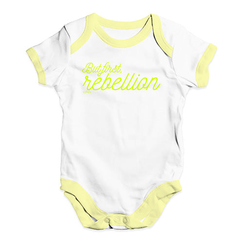 But First Rebellion Baby Unisex Baby Grow Bodysuit