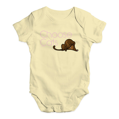 Choose Cats Baby Unisex Baby Grow Bodysuit