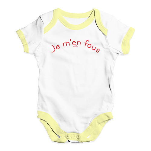 Je M'en Fous Baby Unisex Baby Grow Bodysuit