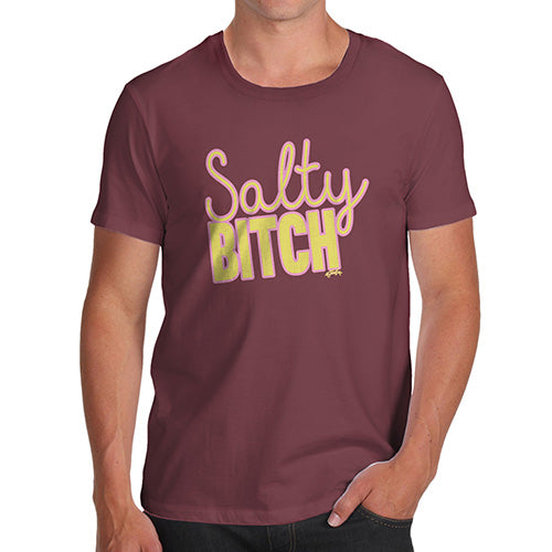 Mens Novelty T Shirt Christmas Salty B-tch Men's T-Shirt X-Large Burgundy