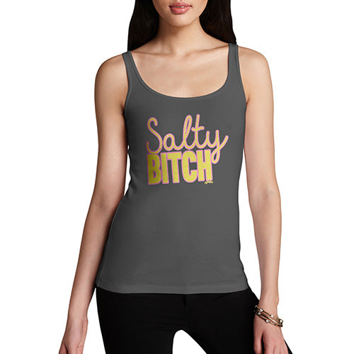 Funny Gifts For Women Salty B-tch Women's Tank Top Medium Dark Grey