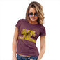 Funny T-Shirts For Women Tell Me How Lucky I Am Women's T-Shirt Medium Burgundy