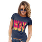 Womens Funny Tshirts Why Me? Women's T-Shirt Medium Navy