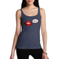 Womens Novelty Tank Top Woah Lips Women's Tank Top Small Navy