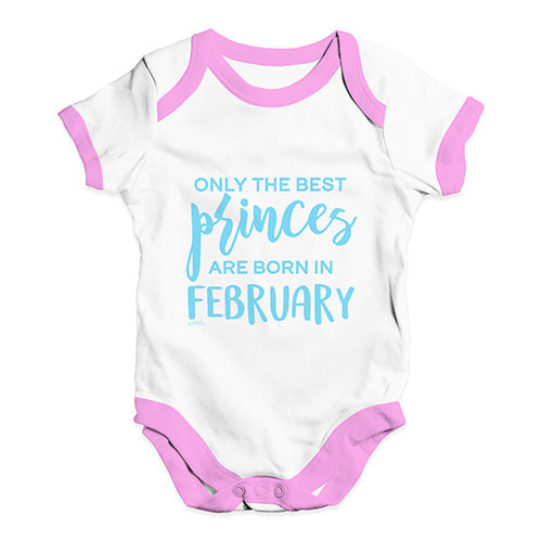 The Best Princes Are Born In February Baby Unisex Baby Grow Bodysuit