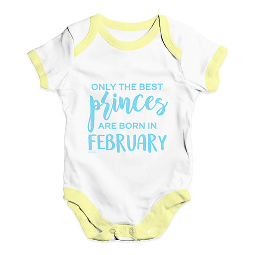 The Best Princes Are Born In February Baby Unisex Baby Grow Bodysuit