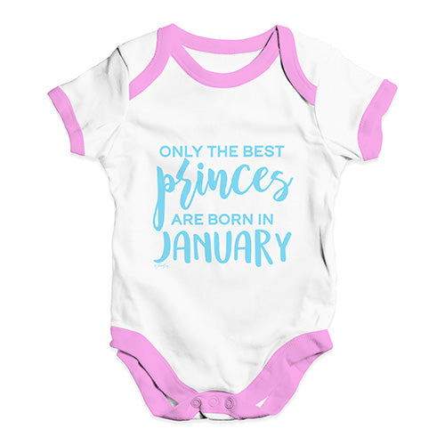 The Best Princes Are Born In January Baby Unisex Baby Grow Bodysuit