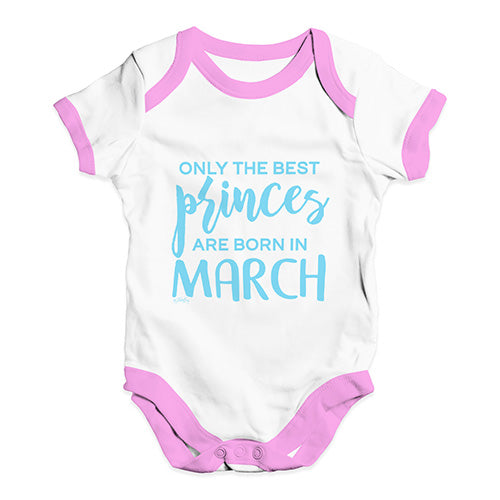 The Best Princes Are Born In March Baby Unisex Baby Grow Bodysuit
