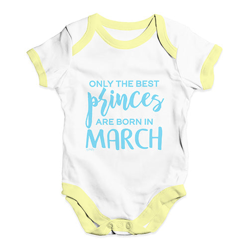 The Best Princes Are Born In March Baby Unisex Baby Grow Bodysuit