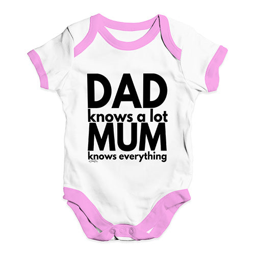 Mum Knows Everything Baby Unisex Baby Grow Bodysuit