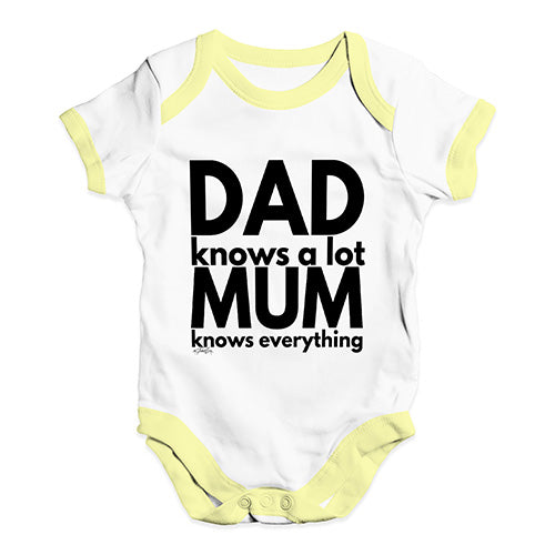 Mum Knows Everything Baby Unisex Baby Grow Bodysuit