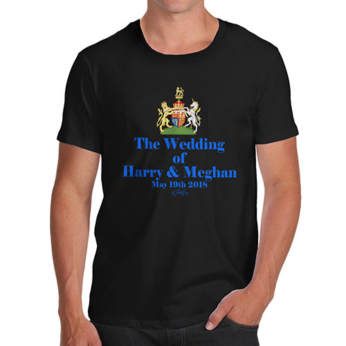 Adult Humor Novelty Graphic Sarcasm Funny T Shirt Royal Wedding Harry And Meghan Men's T-Shirt Large Black