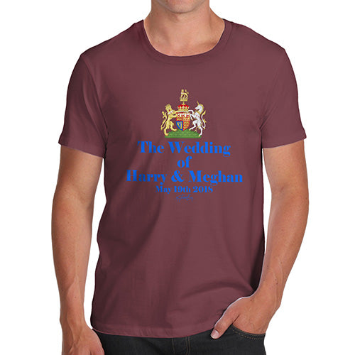 T-Shirt Funny Geek Nerd Hilarious Joke Royal Wedding Harry And Meghan Men's T-Shirt Medium Burgundy