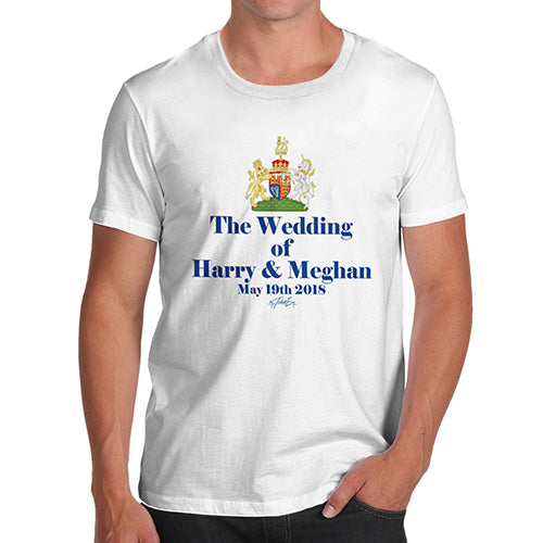 Funny Shirts For Men Royal Wedding Harry And Meghan Men's T-Shirt Large White