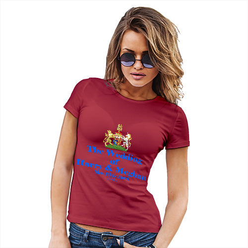 Funny T Shirts For Mum Royal Wedding Harry And Meghan Women's T-Shirt Small Red