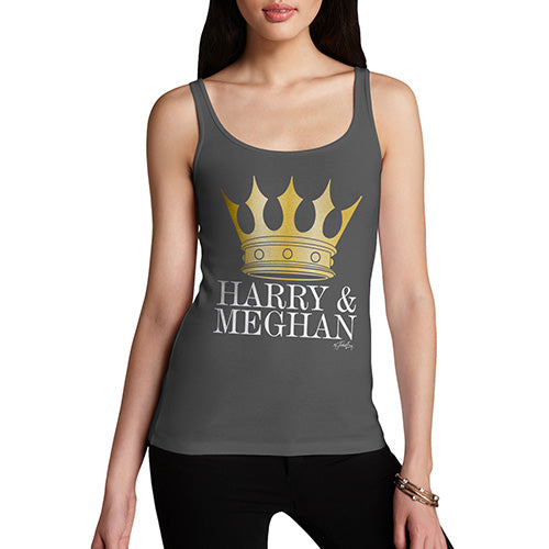 Funny Tank Tops For Women Meghan and Harry The Royal Wedding Women's Tank Top Small Dark Grey