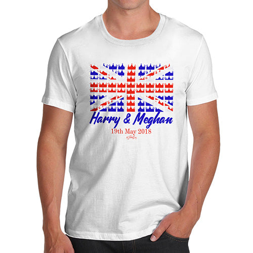 Funny T Shirts For Dad Royal Wedding May 2018 Harry & Megan Men's T-Shirt Large White