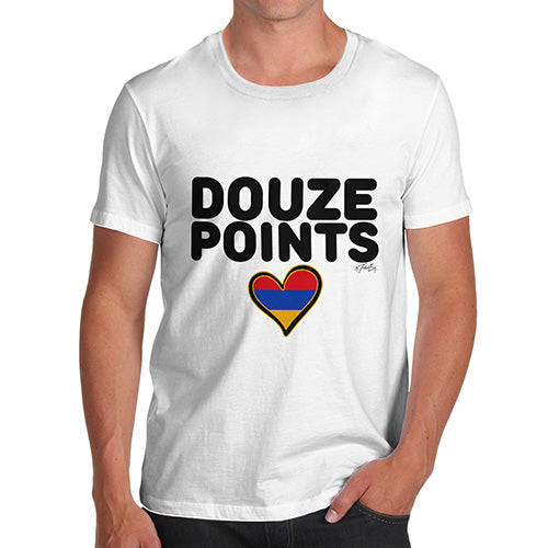 Novelty Gifts For Men Douze Points Armenia Men's T-Shirt Medium White