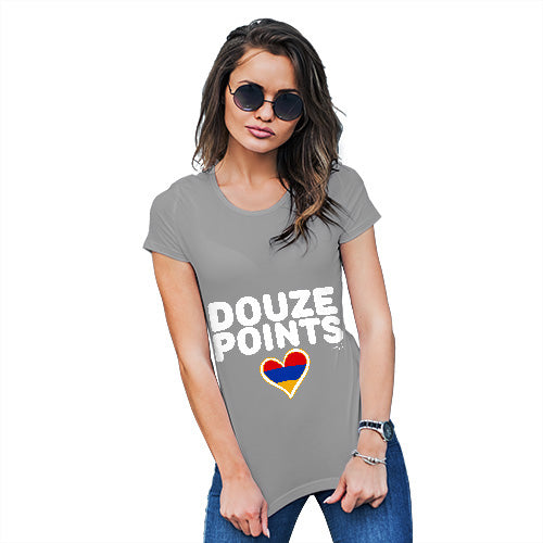 Funny T Shirts For Mom Douze Points Armenia Women's T-Shirt Medium Light Grey