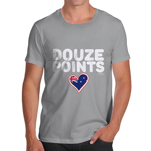 Funny Gifts For Men Douze Points Australia Men's T-Shirt Small Light Grey