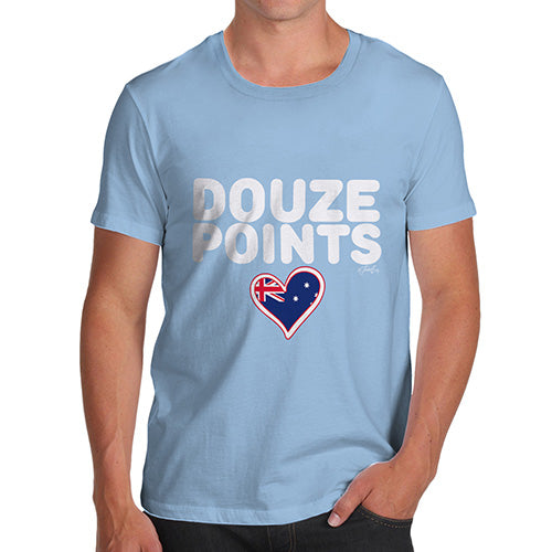 Funny Tshirts For Men Douze Points Australia Men's T-Shirt Large Sky Blue