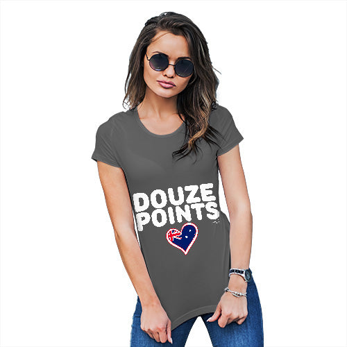 Novelty Tshirts Women Douze Points Australia Women's T-Shirt Small Dark Grey