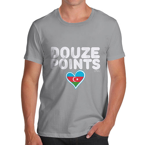 Funny T Shirts Douze Points Azerbaijan Men's T-Shirt Small Light Grey