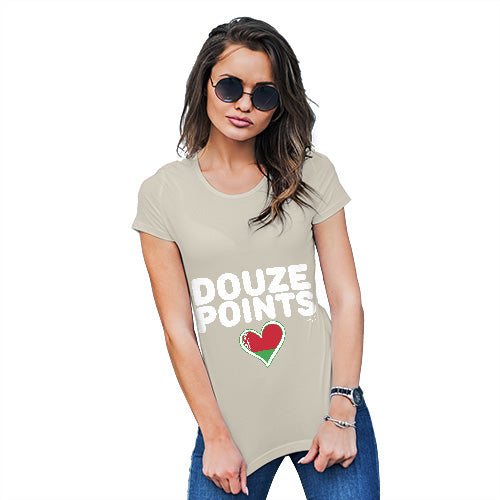 T-Shirt Funny Geek Nerd Hilarious Joke Douze Points Belarus Women's T-Shirt Small Natural
