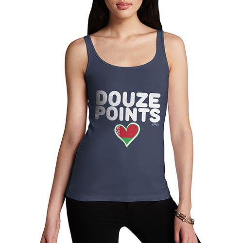 Funny Tank Top Douze Points Belarus Women's Tank Top X-Large Navy