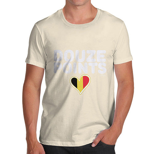 Funny Shirts For Men Douze Points Belgium Men's T-Shirt Small Natural