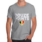 Funny T-Shirts For Men Douze Points Belgium Men's T-Shirt Small Light Grey