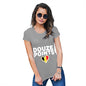 Novelty T Shirt Christmas Douze Points Belgium Women's T-Shirt X-Large Light Grey