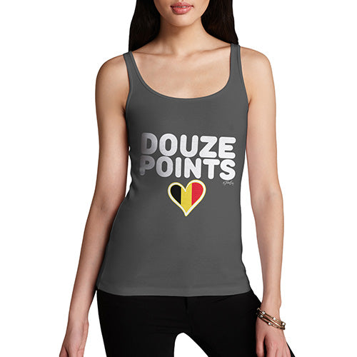 Funny Tank Top For Mum Douze Points Belgium Women's Tank Top Medium Dark Grey