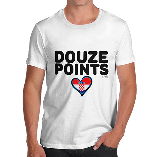 Adult Humor Novelty Graphic Sarcasm Funny T Shirt Douze Points Croatia Men's T-Shirt Large White