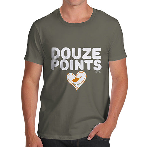 Funny T Shirts For Men Douze Points Cyprus Men's T-Shirt Medium Khaki