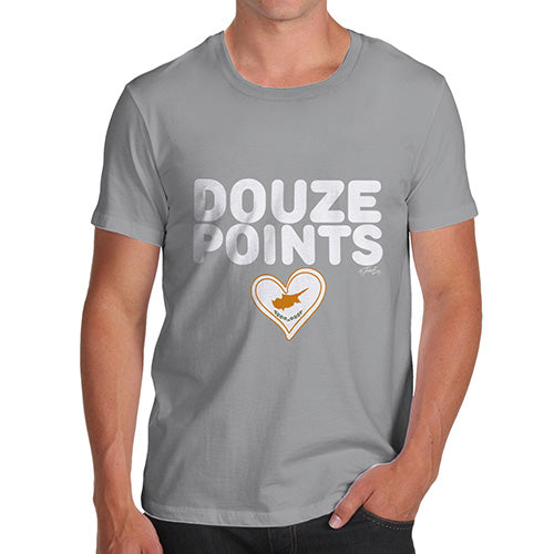 Funny Tshirts For Men Douze Points Cyprus Men's T-Shirt X-Large Light Grey