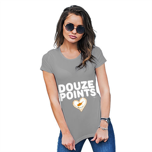 T-Shirt Funny Geek Nerd Hilarious Joke Douze Points Cyprus Women's T-Shirt Large Light Grey