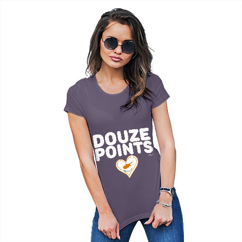 Funny T Shirts Douze Points Cyprus Women's T-Shirt X-Large Plum