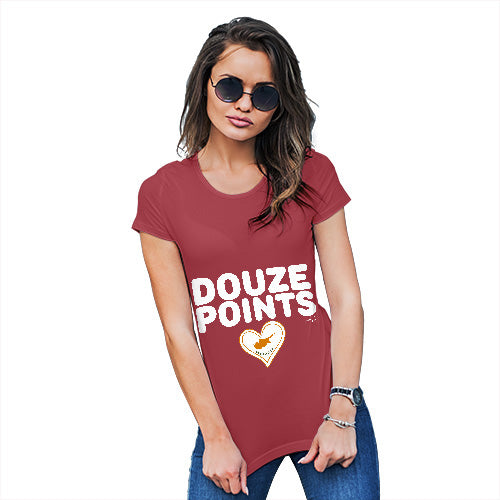 Novelty T Shirt Douze Points Cyprus Women's T-Shirt X-Large Red