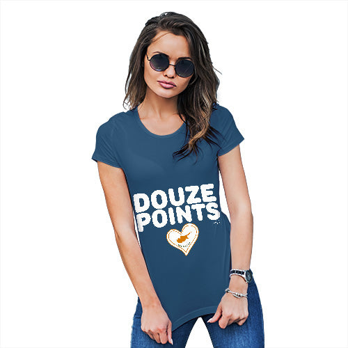 Funny Tee Shirts For Women Douze Points Cyprus Women's T-Shirt X-Large Royal Blue