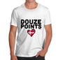 Novelty Tshirts Men Douze Points Denmark Men's T-Shirt Medium White