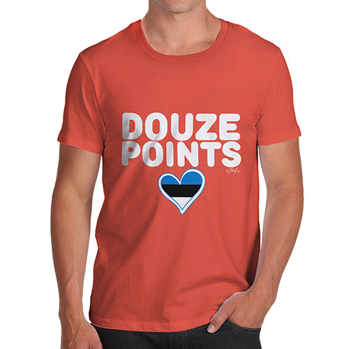 Funny Tshirts For Men Douze Points Estonia Men's T-Shirt Small Orange