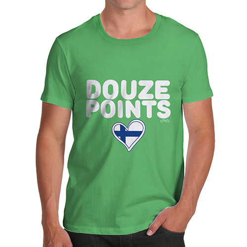 Funny Tshirts For Men Douze Points Finland Men's T-Shirt Medium Green