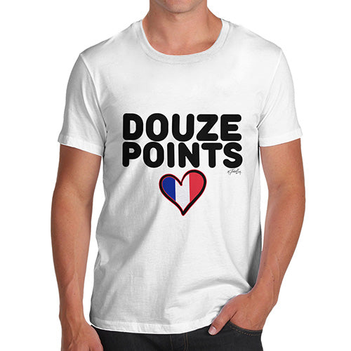 Funny Sarcasm T Shirt Douze Points France Men's T-Shirt Small White