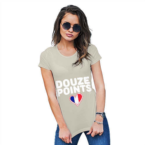Adult Humor Novelty Graphic Sarcasm Funny T Shirt Douze Points France Women's T-Shirt Large Natural
