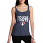 Novelty Tank Top Christmas Douze Points France Women's Tank Top Large Navy