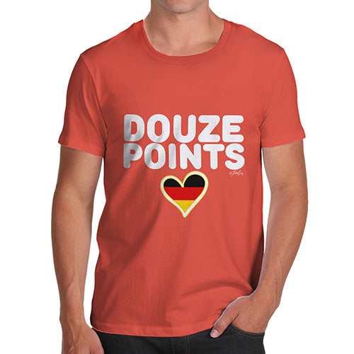 Funny T-Shirts For Men Sarcasm Douze Points Germany Men's T-Shirt Medium Orange