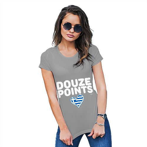 Funny Sarcasm T Shirt Douze Points Greece Women's T-Shirt Medium Light Grey