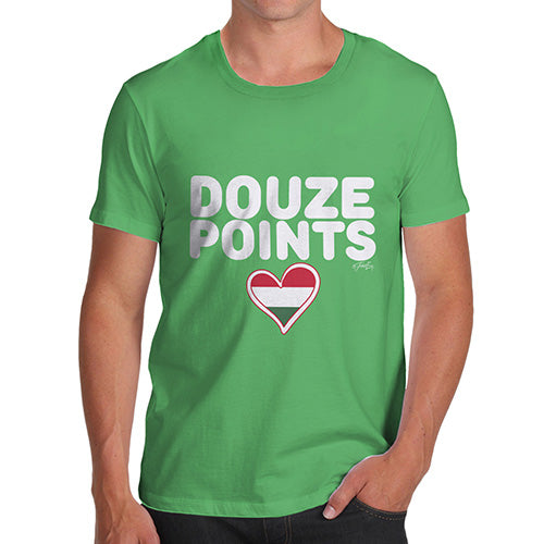 Novelty T Shirts Douze Points Hungary Men's T-Shirt Large Green